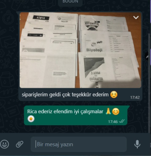 YKS Fotokopi Sizden Gelenler