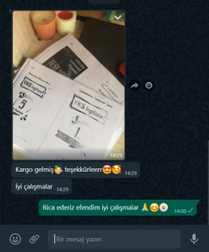 YKS Fotokopi Sizden Gelenler