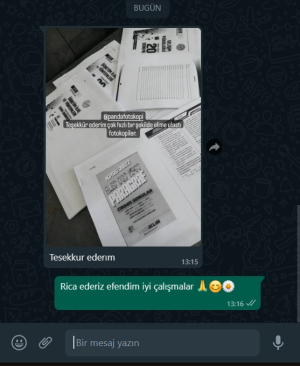 YKS Fotokopi Sizden Gelenler