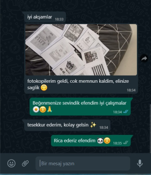 YKS Fotokopi Sizden Gelenler