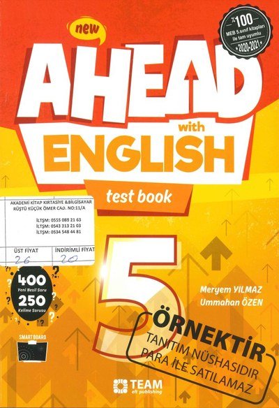 AHEAD ENGLISH TEST BOOK YKS Fotokopi