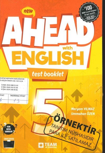 AHEAD ENGLISH TEST BOOKLET YKS Fotokopi