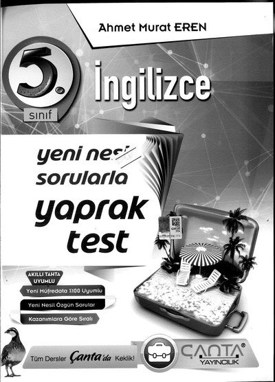 İNGİLİZCE YAPRAK TEST YKS Fotokopi