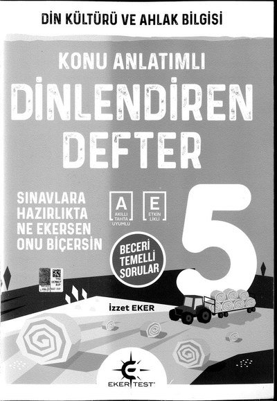 DİN KÜLTÜRÜ VE AHLAK BİLGİSİ DİNLENDİREN DEFTER YKS Fotokopi