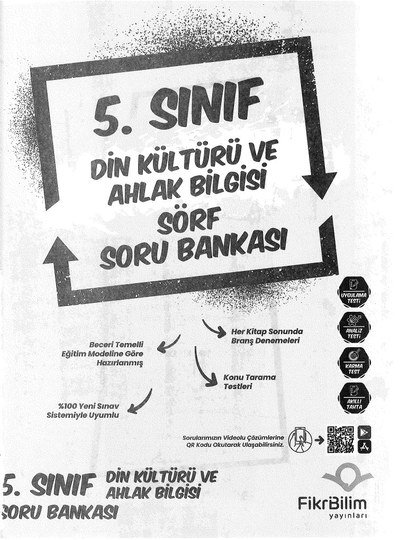 DİN KÜLTÜRÜ VE AHLAK BİLGİSİ SÖRF SORU BANKASI YKS Fotokopi