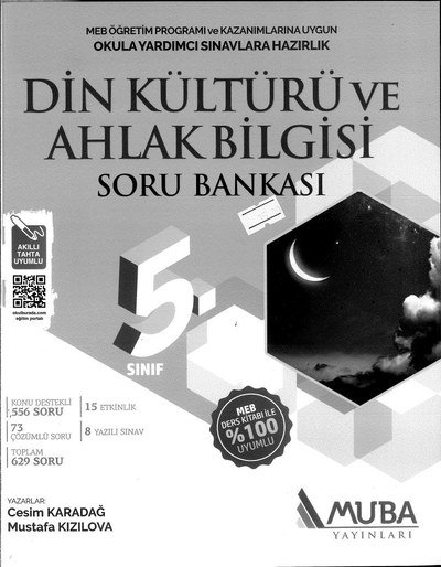 DİN KÜLTÜRÜ VE AHLAK BİLGİSİ SORU BANKASI YKS Fotokopi