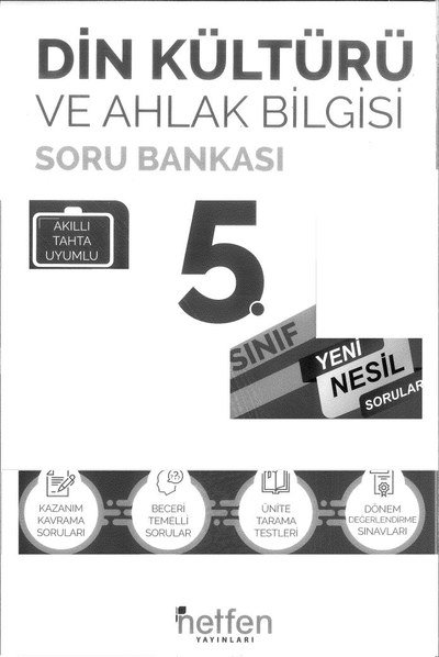 DİN KÜLTÜRÜ VE AHLAK BİLGİSİ SORU BANKASI YKS Fotokopi
