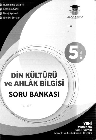 DİN KÜLTÜRÜ VE AHLAK BİLGİSİ SORU BANKASI YKS Fotokopi