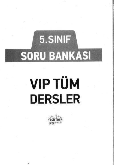 SORU BANKASI VIP TÜM DERSLER YKS Fotokopi