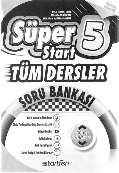 SÜPER START TÜM DERSLER SORU BANKASI YKS Fotokopi