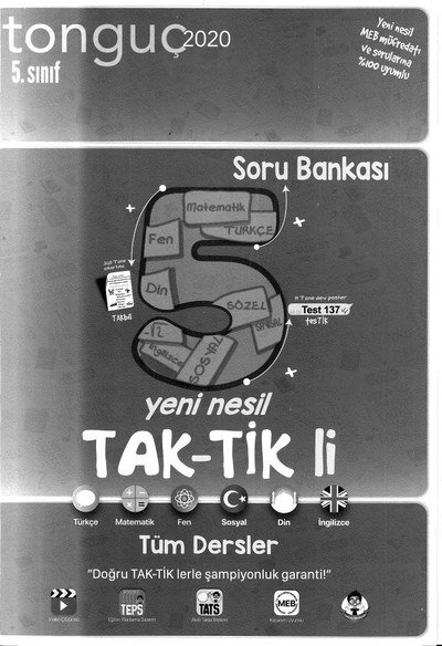 YENİ NESİL TAK-TİK Lİ TÜM DERSLER SORU BANKASI YKS Fotokopi