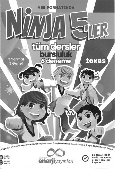 NİNJA 5'LER TÜM DERSLER BURSLULUK 6 DENEME YKS Fotokopi