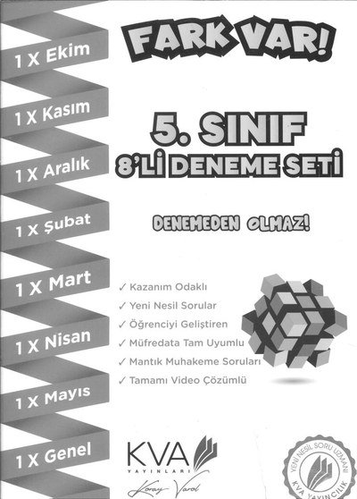 FARK VAR 8'Lİ DENEME SETİ YKS Fotokopi