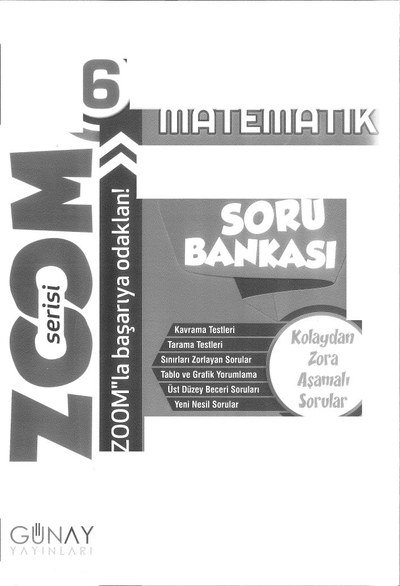 MATEMATİK SORU BANKASI ZOOM SERİSİ YKS Fotokopi