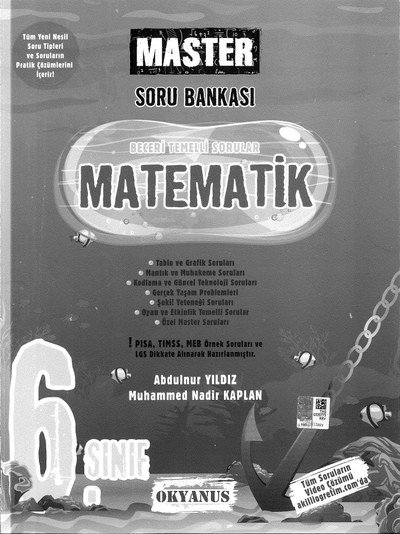 MASTER MATEMATİK SORU BANKASI YKS Fotokopi