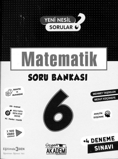 MATEMATİK SORU BANKASI YKS Fotokopi