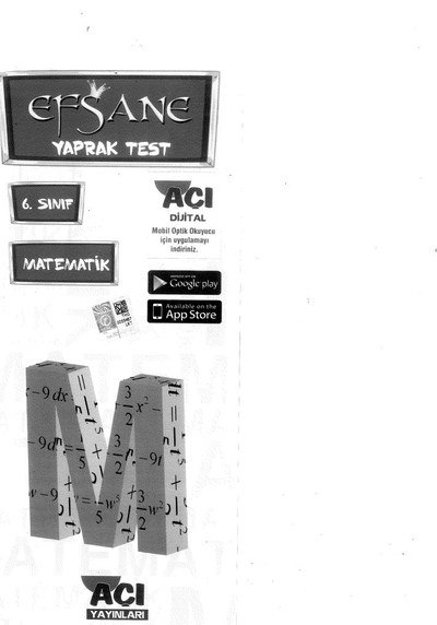EFSANE YAPRAK TEST MATEMATİK YKS Fotokopi
