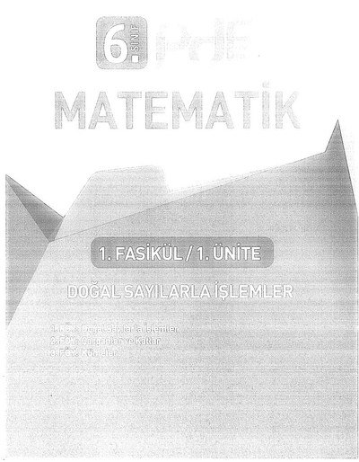 MATEMATİK KONU ANLATIM YKS Fotokopi