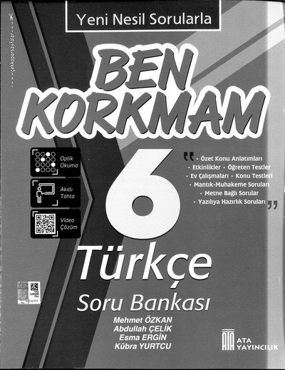 BEN KORKMAM TÜRKÇE SORU BANKASI YKS Fotokopi