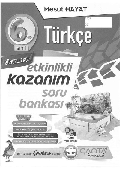 TÜRKÇE ETKİNLİKLİ KAZANIM SORU BANKASI YKS Fotokopi
