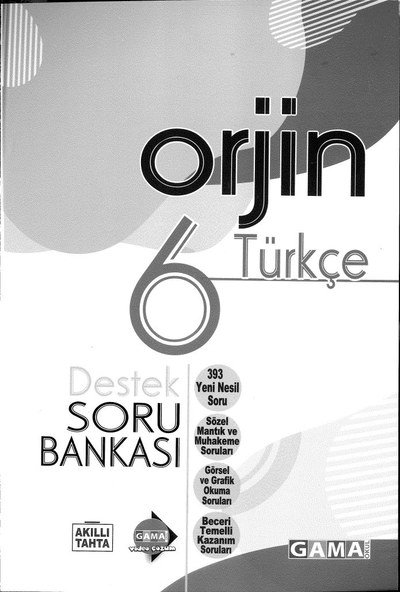 ORJİN TÜRKÇE SORU BANKASI YKS Fotokopi