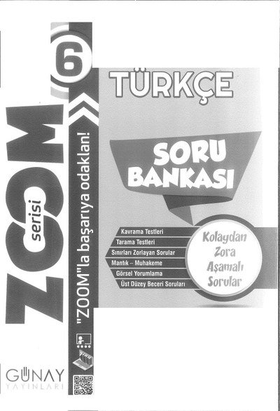ZOOM SERİSİ TÜRKÇE SORU BANKASI YKS Fotokopi