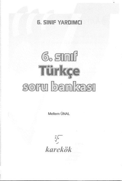 TÜRKÇE SORU BANKASI YKS Fotokopi