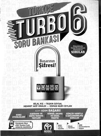 TÜRKÇE TURBO SORU BANKASI YKS Fotokopi