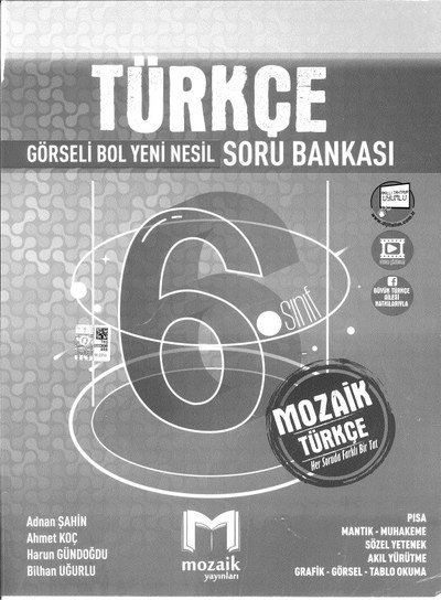 TÜRKÇE GÖRSELİ BOL YENİ NESİL SORU BANKASI YKS Fotokopi
