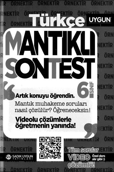 TÜRKÇE MANTIKLI SONTEST YKS Fotokopi