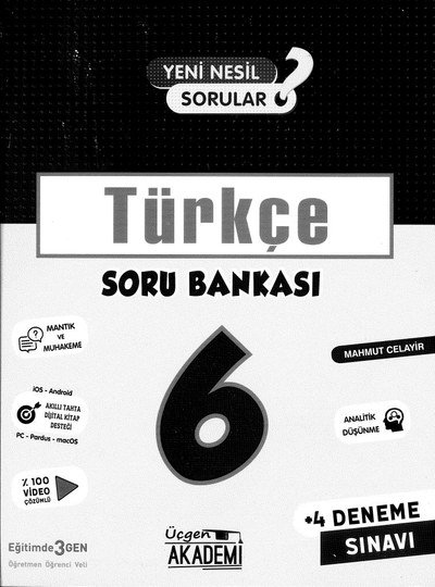 TÜRKÇE SORU BANKASI YKS Fotokopi