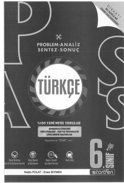 PROBLEM ANALİZ SENTEZ SONUÇ TÜRKÇE YKS Fotokopi