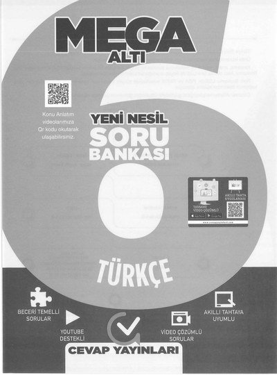 MEGA ALTI YENİ NESİL SORU BANKASI TÜRKÇE YKS Fotokopi
