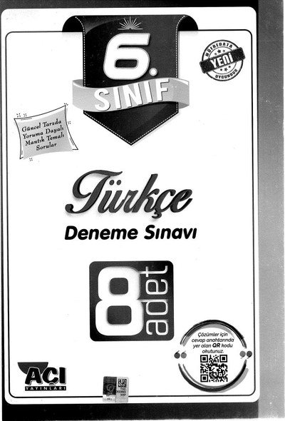 TÜRKÇE DENEME SINAVI 8 ADET YKS Fotokopi