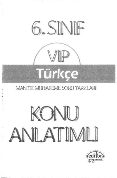 VIP TÜRKÇE KONU ANLATIMLI YKS Fotokopi