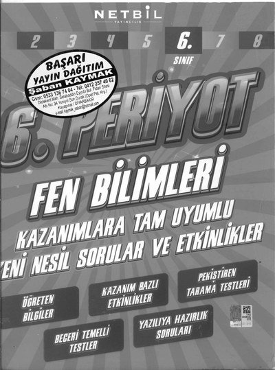 6. PERİYOT FEN BİLİMLERİ YENİ NESİL SORULAR YKS Fotokopi
