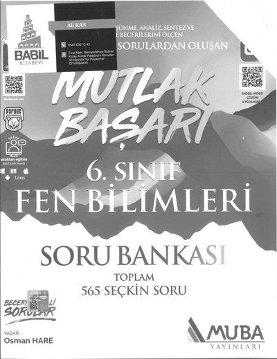 MUTLAK BAŞARI FEN BİLİMLERİ SORU BANKASI YKS Fotokopi