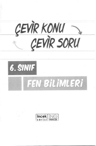 ÇEVİR KONU ÇEVİR SORU FEN BİLİMLERİ YKS Fotokopi