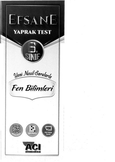 EFSANE YAPRAK TEST FEN BİLİMLERİ YKS Fotokopi