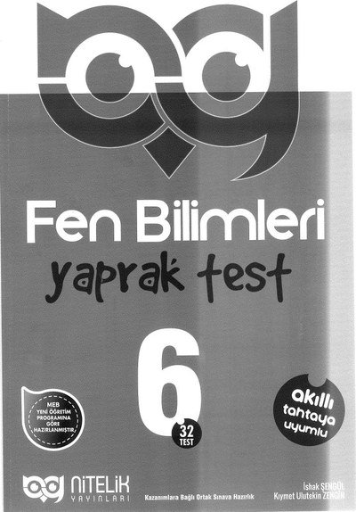 FEN BİLİMLERİ YAPRAK TEST YKS Fotokopi