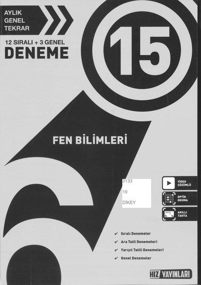 FEN BİLİMLERİ 15 DENEME YKS Fotokopi