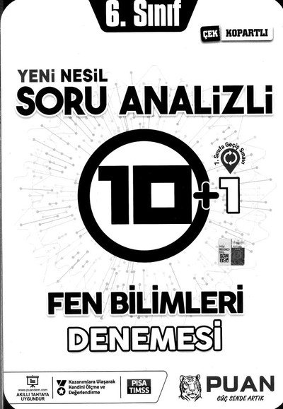 YENİ NESİL SORU ANALİZİ FEN BİLİMLERİ DENEMESİ YKS Fotokopi