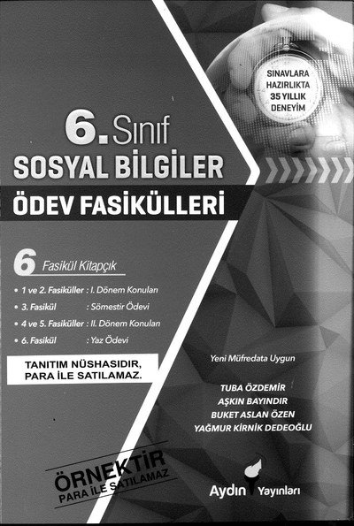 SOSYAL BİLGİLER ÖDEV FASİKÜLLERİ YKS Fotokopi