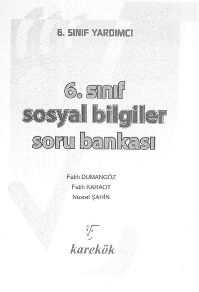 SOSYAL BİLGİLER SORU BANKASI YKS Fotokopi