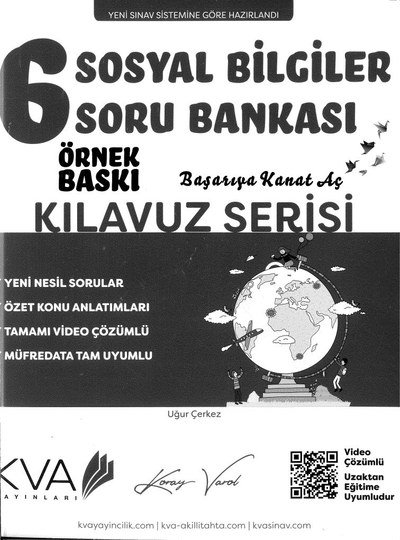 SOSYAL BİLGİLER SORU BANKASI KILAVUZ SERİSİ YKS Fotokopi