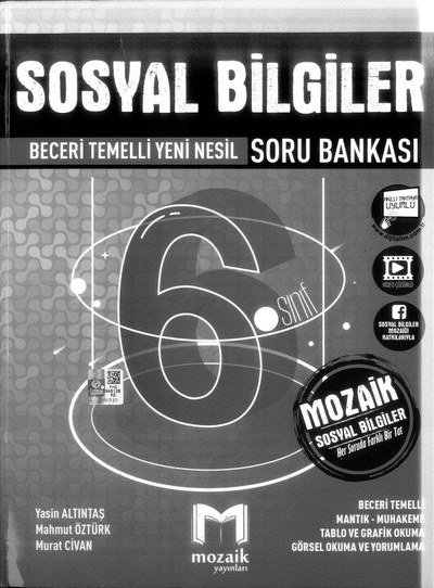 SOSYAL BİLGİLER BECERİ TEMELLİ SORU BANKASI YKS Fotokopi