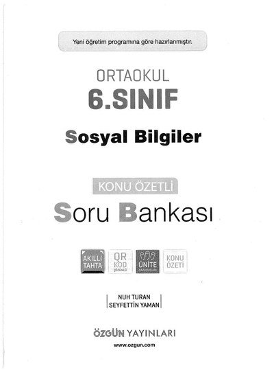 SOSYAL BİLGİLER KONU ÖZETLİ SORU BANKASI YKS Fotokopi