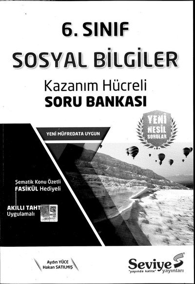 SOSYAL BİLGİLER KAZANIM HÜCRELİ SORU BANKASI YKS Fotokopi