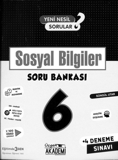 SOSYAL BİLGİLER SORU BANKASI YKS Fotokopi