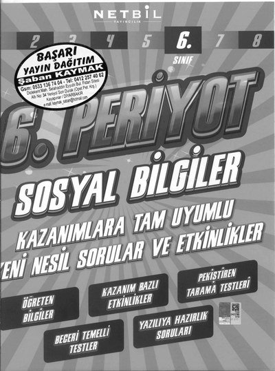 6. PERİYOT SOSYAL BİLGİLER YENİ NESİL SORULAR YKS Fotokopi
